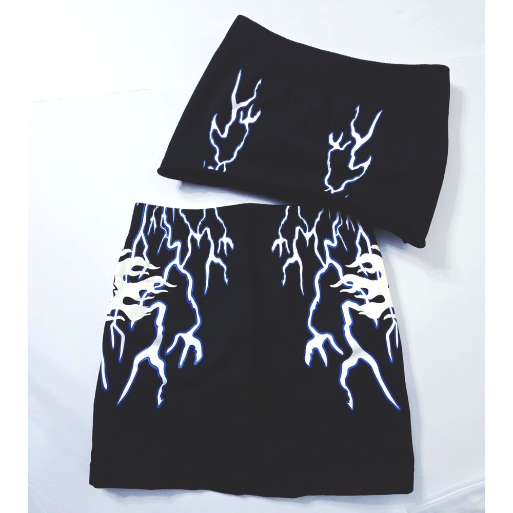 Civil Regime Thunderstruck Bandeau and Skirt Sample Set in Size Small‎